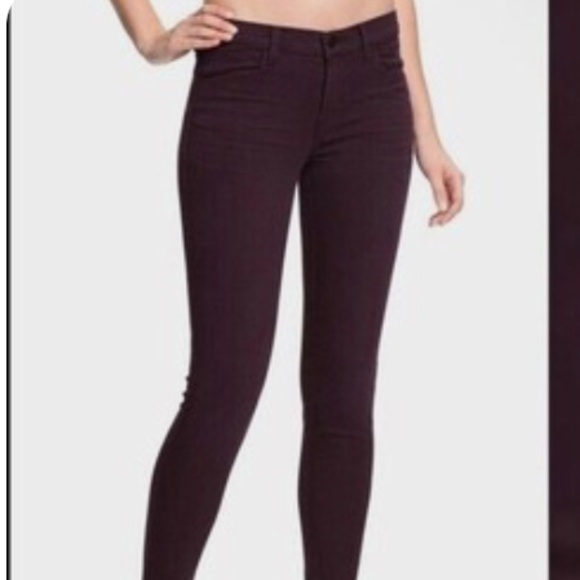J BRAND NWT Dark Plum Skinny Jeans Sz 26 - Picture 1 of 11